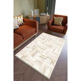 10 Post Online Salon Halısı Otantik Kahverengi Bej Yolluk Kaymaz Yuvarlak Oval Kesme Ince Yıkanabilir Halı - 80 x 500 cm