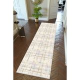 10 Post Online Soyut Ekru Kaymaz Kesme İnce Dijital Baskı 80x300 cm Yolluk