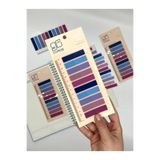10 Renkli Cetvelli Pastel Mavi ve Mor Tonları İndeks Sticker/İndex/Post-it/Postit/Kitap Ayracı/Not Kağıdı