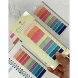 10 Renkli Cetvelli Pembe ve Mavi Tonları Şeffaf Pet İndeks Sticker/İndex/Postit/Kitap Ayracı/Not Kağıdı