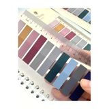 10 Renkli Cetvelli Retro Koyu Tonlar Şeffaf Pet Indeks Sticker/index/postit/kitap Ayracı/not Kağıdı