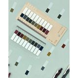 10 Renkli Cetvelli Şeffaf Yarım Retro Renkler İndeks Sticker/İndex/Postit/Post-it/Kitap Ayracı/Not Kağıdı - 10 cm