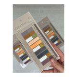 10 Renkli Cetvelli Yaldızlı Kahverengi İndeks Sticker/İndex/Post-it/Postit/Kitap Ayracı/Not Kağıdı