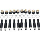 10 Set Dc Power Jak Erkek Fiş + Dişi Vidalı Soket 2.1Mm Set