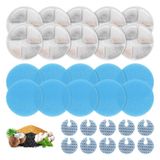 10 Set Kedi Su Çeşmesi Filtresi, 2L/74oz Yuvarlak Paslanmaz Çelik Pet Su Çeşmesi, ZEKIRY Pet Su Çeşmesi Filtreleri, Üçlü Filtrasyon Yedek Filtreler (10 Filtre, 10 Sünger, 10 8D Sünger)