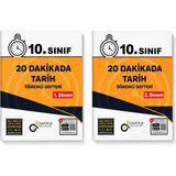 10. Sınıf 20 Dakikada Tarih Öğrenci Defteri Seti | 1. Dönem + 2. Dönem | Dakika Yayınları | Tarih Konu Tekrar ve Yazılı Hazırlık