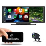 10" Süper HD IPS Dokunmatik Ekran Akıllı Ekran Araba Stereo Ön Kaydedici Dahili 12V-24V Kamyon Van Kablosuz Carplay Android Otomatik Bluetooth 5.0 Handsfree AHD Kamera