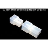 10 Takım 2 Terminal Konnektör Kılıf 6,3 Erkek Ve Dişi Fiş İçin