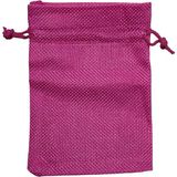 10 x 13 cm (10 Adet) Kese, Kuruyemiş, Çerez, Lokum, Çikolata, Kahve, Kına, Hediye, Altın, Sünnet, Nişan, Düğün Kesesi Ipli - Pembe