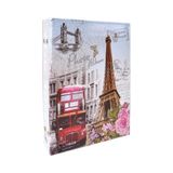 10 x 15 CM 200'lük Renkli Desenli Fotoğraf Albümü kirmizi-mavi