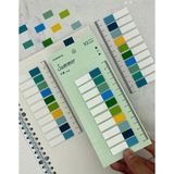 10 Yarım Renkli Cetvelli Summer Şeffaf Pet İndeks Sticker/İndex/Postit/Post-it/Kitap Ayracı/Not Kağıdı