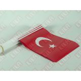 100 ad. sopalı(plastikçıtalı) TÜRK BAYRAĞI 12.5cmX22.5cm