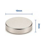 100 Adet - 10x2mm Neodyum Mıknatıs Neodim Magnet Yuvarlak
