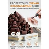 100 adet 13 mm Tırnak Zımparası Manikür Pedikür Yüzük Zımpara Seti 723052