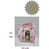 100 Adet 13X21 Bayram Temalı Pencereli Kutu ve Ambalaj Hediye Paketi Şeker Lokum Poşeti