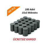 100 Adet 15X3 Yuvarlak Mıknatıs - Kına Sünnet Süsleme Mıknatısı 230318722