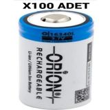 100 Adet 16340 3.7V 850 Mah Li-Ion Pil (CR123A Lityum Şarjlı Pil)