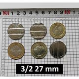 100 Adet 3/2 Çeltikli 27/2 Mm Langırt Oyun Makineleri & Oto Yıkama Jetonu