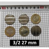 100 Adet 3/2 Çeltikli 27/2 Mm Oyun Makineleri & Langırt Jetonu