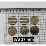 100 Adet 3/3 Çeltikli 27/2 Mm Oyun Makineleri & Langırt Jeton