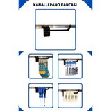 100 Adet 5 cm Siyah Kanallı Pano Raf Askısı Kanallı Pano Kancası