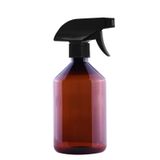 100 Adet - 500ML Boş Plastik Kahverengi Konik Pet Şişe, Siyah Sprey Başlıklı