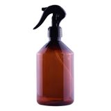 100 Adet - 500ML Pet Kahverengi Boş Plastik Şişe, Siyah Mini Sprey Başlıklı