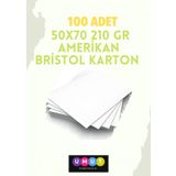 100 Adet 50x70 210 Gr Amerikan Bristol Kağıt Karton Bristol amerikanbristolkarton