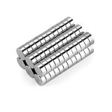 100 Adet 7x2 mm Yuvarlak Güçlü Neodyum Mıknatıs (Çap 7 mm Kalınlık 2 mm)