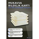 100 Adet 8X10 Cm Mukavva Bileklik Kartı - 3'Lü Yaldızlı Kalın, Takı Organizer Aksesuarı Bx-313735 Vitrin