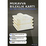 100 Adet 8X10 cm Mukavva Bileklik Kartı - 3'lü Yaldızlı Kalın, Takı Organizer Aksesuarı BX-313735