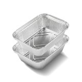 100 Adet Alüminyum Sütlaç Kabı, Tek Kullanımlık Kare Tatlı Kasesi, Fırınlanabilir Alüminyum Folyodan Tatlı Kabı, 11x11x4 cm, Catering ve Organizasyon İçin Küçük Boy Kap