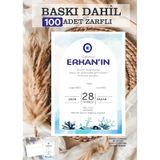 100 Adet Baskı Ve Zarf Dahil Sünnet Davetiyesi Baskılı Zarflı Davetiye Nazar