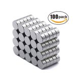 100 Adet Çap 6Mm X Kalınlık 3Mm Güçlü Yuvarlak Neodyum Mıknatıs
