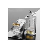 100 Adet - Cat7 Rj45 Konektörü Cat7/6/5e Stp 8p8c Modüler Ethernet Kablosu Kafa Fişi Rj 45 Crimper