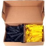 100 Adet Dübel Seti, 50 Adet 8mm Roket Dübel ve 50 Adet 8mm Tuğla Boşluk Dübel