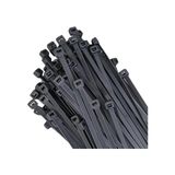 100 Adet Elektrik Kablosu Kablo Bağı Klips Plastik Kelepçe Cırt Cırt Kelepçe 25 Cm-3.6 mm (100, Siyah) - standart