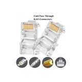 100 Adet Ez Rj45 Cat6 Yeni Nesil Delikli Jack Konnektör 100'lü Yeni Nesil Delikli