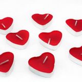 100 adet Kalpli Mum Küçük Kırmızı Tealight Kalp Şeklinde Mum