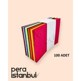 100 Adet Karışık 10 Farklı Renk Hediye Doğum Günü Dilekleri Düğün Para Davetiye Mektup Zarfı - Çok Renkli - Tek Seçenek - 13x18