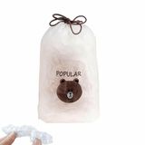 100 Adet Lastikli Tek Kullanımlık Tabak ve Kase Kapağı Seti - Evrensel Esnek Gıda Saklama Bone Kapakları - Mutfak İçin Pratik Taze Tutucu Naylon Bone - Toz Geçirmez ve Sızdırmaz