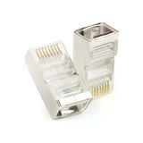 100 Adet Metal Rj45 Jak Konnektör Cat5 Cat6 8P8c Uç 8 Pinli Rj 45 Plug Ethernet Jakı Metal Korumalı