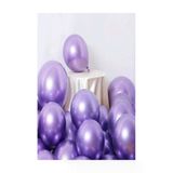 100 Adet Metalik Balon Mor Renk 10 Inc