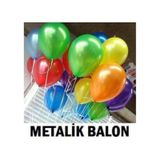 100 Adet Metalik Karışık Balon Sedefli