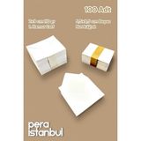 100 Adet Mini Zarf 70MMX90MM Beyaz Zarf Hediye Doğum Günü Dilekleri Zarfı Beyaz Not Kartlı - Renkli - Tek Seçenek