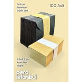 100 Adet Mini Zarf 70MMX90MM Siyah Zarf Hediye Doğum Günü Dilekleri Zarfı Kraft Not Kartlı - Renkli - Tek Seçenek