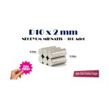 100 Adet Neodyum Mıknatıs Magnet D10X2 Mm