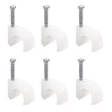 100 ADET NO 1 Beton Çivili Kablo Tutucusu Kroşe -1 Numara 4X6 MM Kordon Kablo Kroşesi (100)