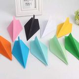 100 adet premade gökkuşağı origami kağıt uçak katlanmış Origami uçaklar çocuklar için parti malzemeleri uçak tema doğum günü bebek duş parti masa merkezinde çocuk günü süslemeleri