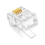100 Adet Rj 11 4pin Jak 6p4c Telefon Kablosu Için Konnektör 100lü